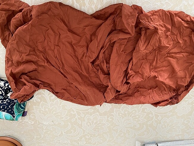  Beden turuncu Renk Armanda ipek karışımlı yazlık şal