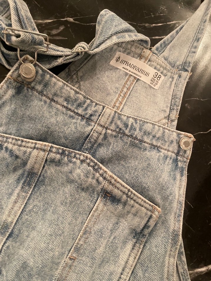 Kadın Denim Uzun Tulum - Görsel 2