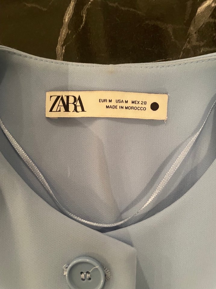 Düğmeli Kolsuz Bebek Mavisi Kadın Yelek - Görsel 2