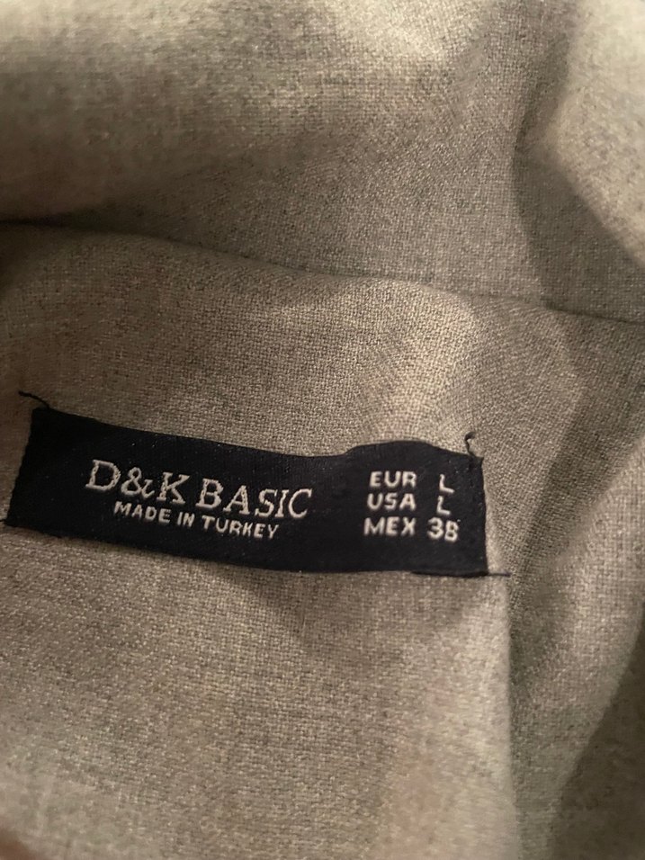 Düğmeli Gri Midi Kadın Blazer Ceket - Görsel 2