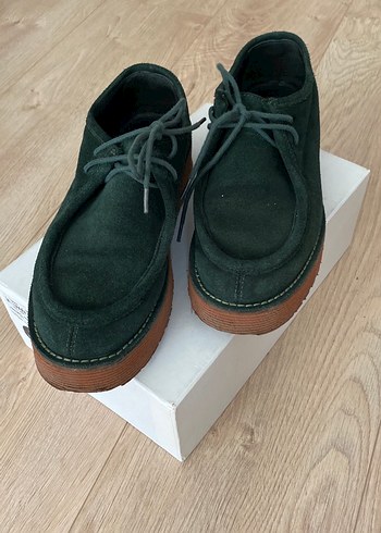 Elle Kadın Koyu Yeşil Loafer Model Ayakkabı