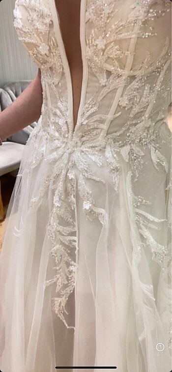 Oleg Cassini Gelinlik 36 beden - Görsel 8