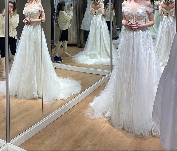 Oleg Cassini Gelinlik 36 beden - Görsel 5