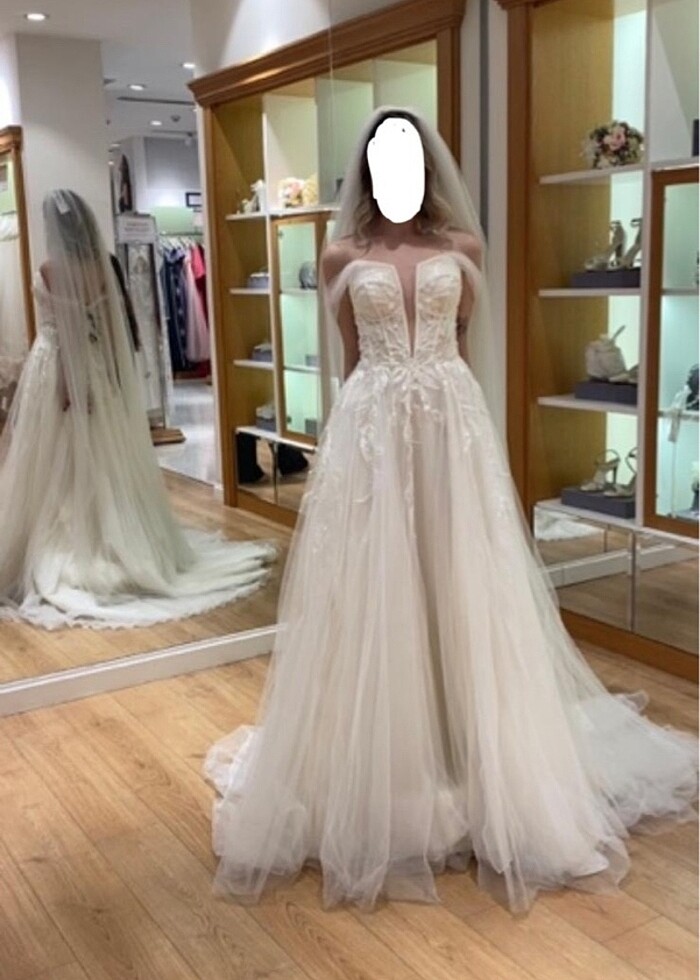 Oleg Cassini Gelinlik 36 beden - Görsel 4