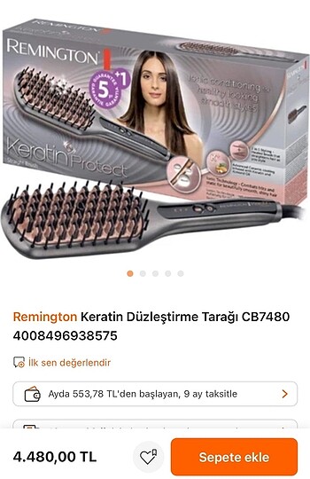 Remigton keratin düzleştirici tarak