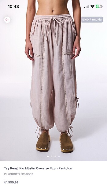 Penti kio müslin oversize pantalon