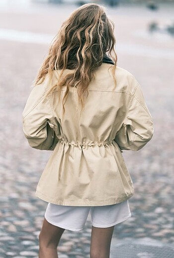 H&M deri yaka parka - Görsel 3