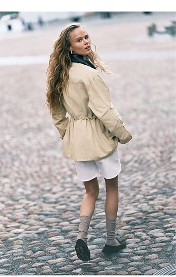 H&M deri yaka parka - Görsel 2