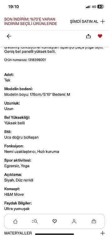 H&M softmove tayt - Görsel 4