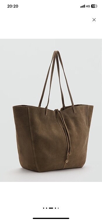 Mango süet deri çanta - Görsel 2