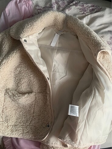 H&M yakalı peluş ceket - Görsel 3