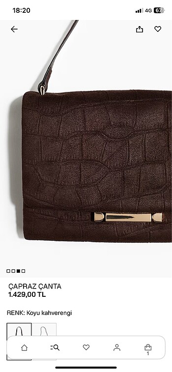 H&M uzun askılı çanta - Görsel 4