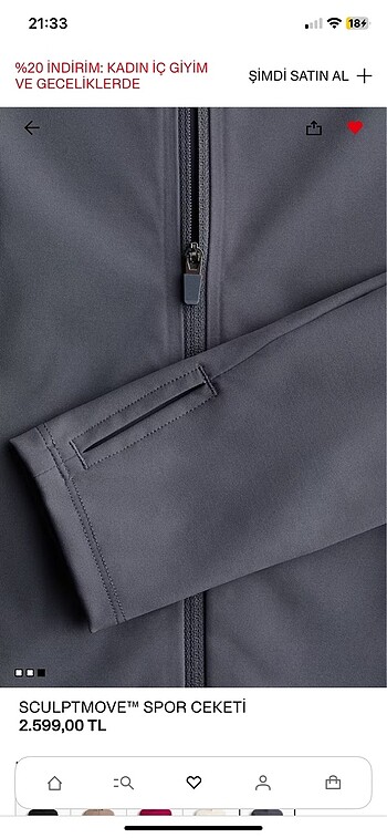 H&M sculptmove spor ceket - Görsel 2