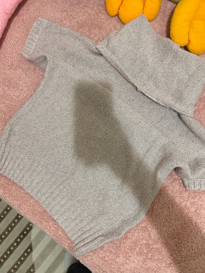 Gri Boğazlı Triko Kadın Kazak - Görsel 2