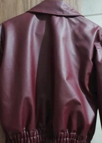 Bordo Deri  Ceket - Görsel 3