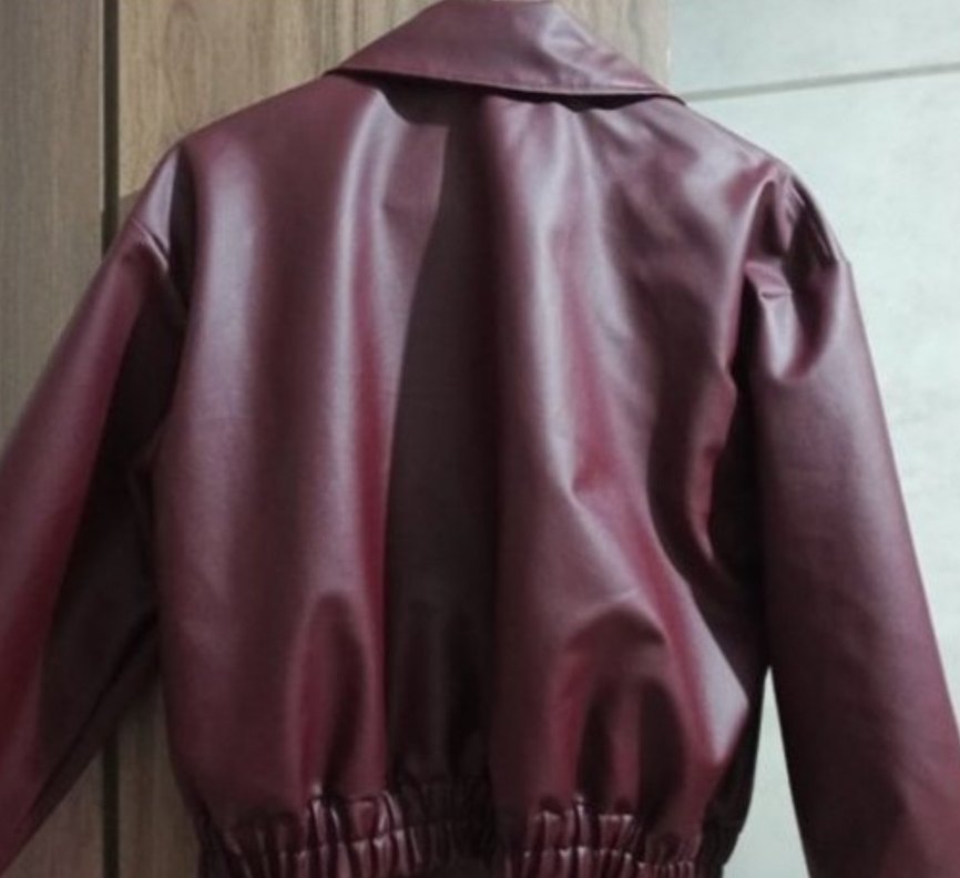 Bordo Deri  Ceket - Görsel 3