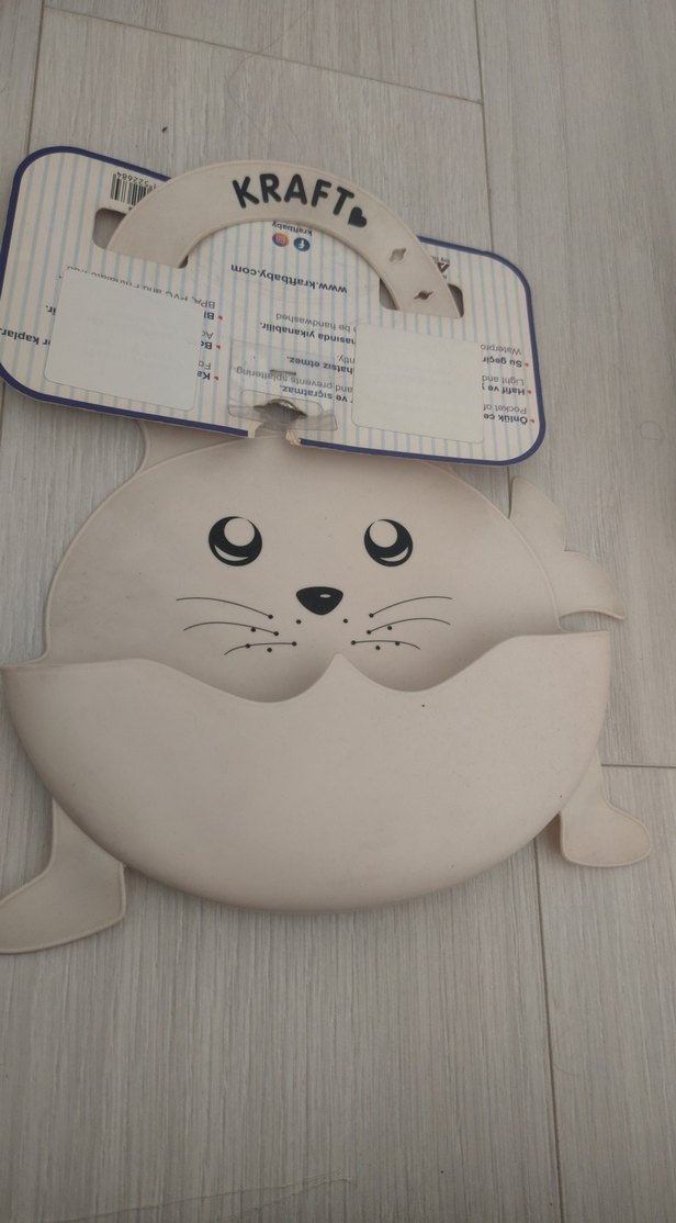 Beyaz Gri Baskılı Bebek Önlüğü KRAFTE - Görsel 2