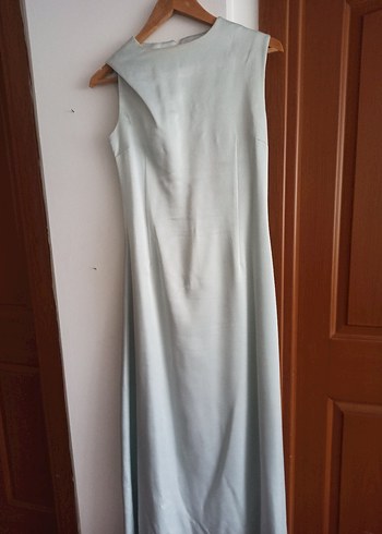 Bej İşlemeli Uzun Kollu Kadın Abiye Elbise - Görsel 3