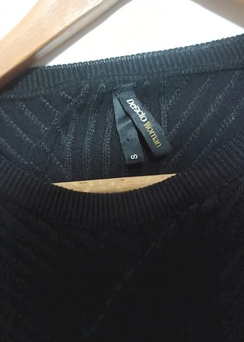 Siyah Örgü Kadın Kazak - Görsel 5