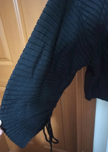 Siyah Örgü Kadın Kazak - Görsel 4