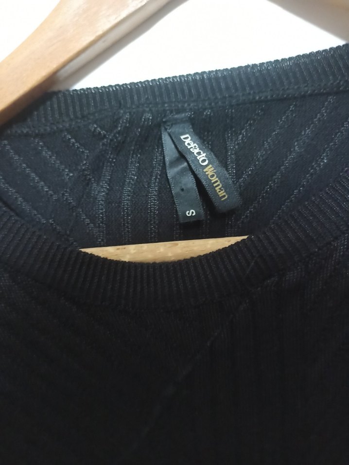 Siyah Örgü Kadın Kazak - Görsel 5