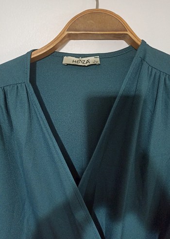 Uzun Turkuaz Kadın Kimono - Görsel 2