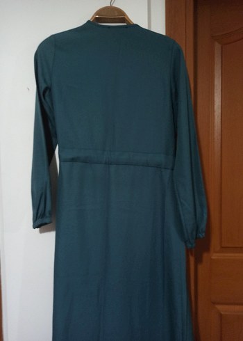 Uzun Turkuaz Kadın Kimono - Görsel 3