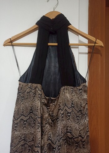 Yılan Desenli Bohem Kısa Elbise - Görsel 4