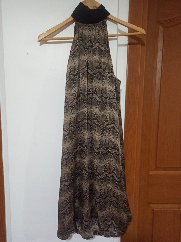 Yılan Desenli Bohem Kısa Elbise - Görsel 2