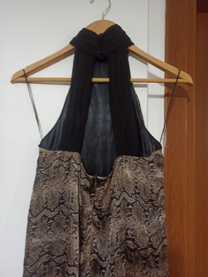 Yılan Desenli Bohem Kısa Elbise - Görsel 4