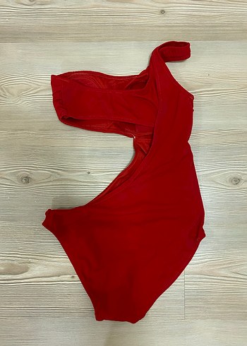Kırmızı Drapeli Mini Kadın Mayo - Görsel 2