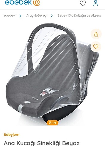 BabyJem Puset örtüsü, sinekliği