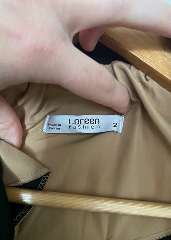 Bej Siyah Detaylı Uzun Kadın Trençkot - Görsel 3