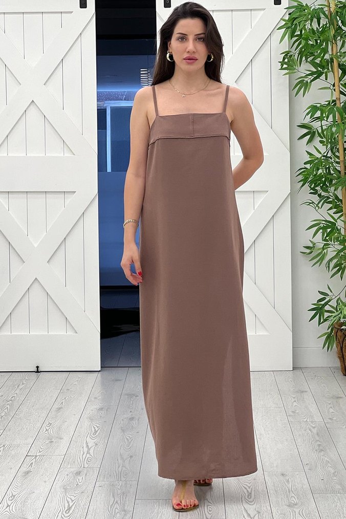 Bershka askılı elbise - Görsel 3