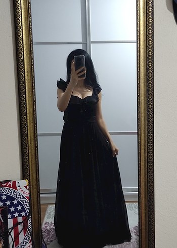 Siyah abiye elbise - Görsel 12