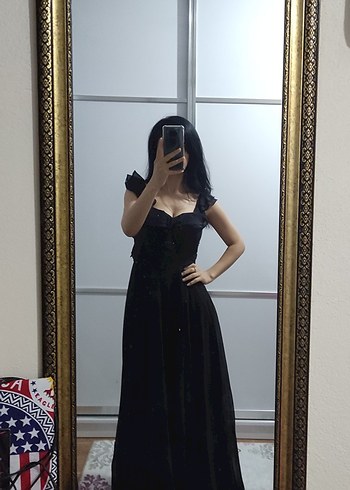 Siyah abiye elbise - Görsel 10