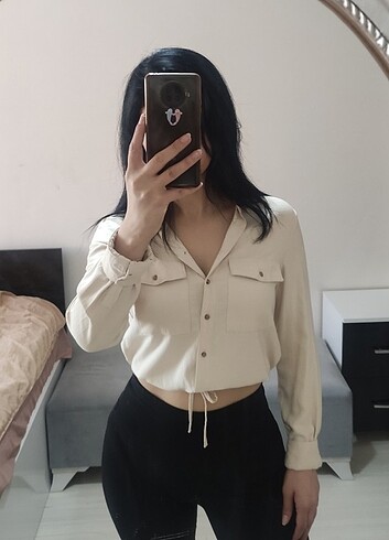 Krem gömlek - Görsel 8