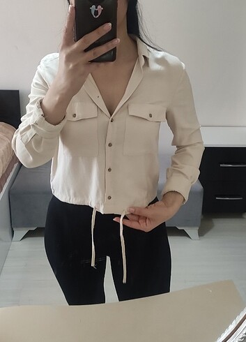 Krem gömlek - Görsel 10