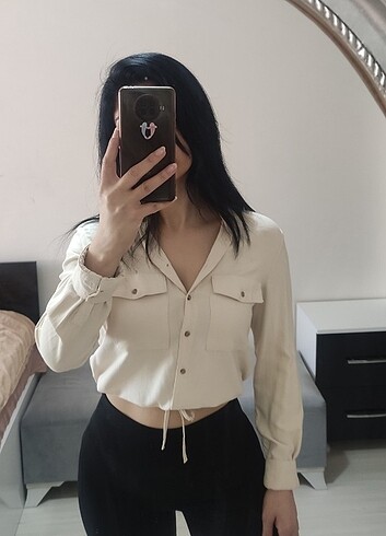 Krem gömlek - Görsel 11