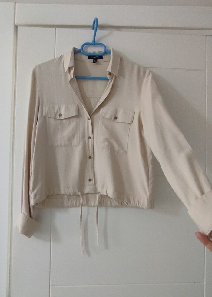 Krem gömlek - Görsel 2