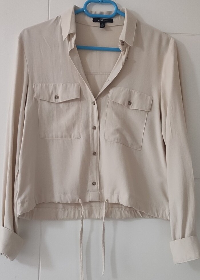 Krem gömlek - Görsel 3