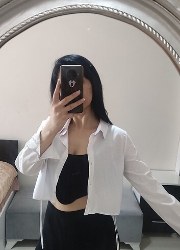 Bershka beyaz gömlek - Görsel 6