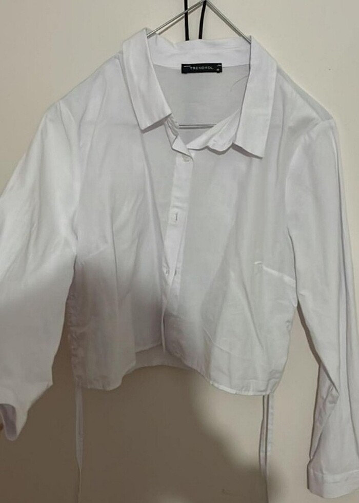Bershka beyaz gömlek - Görsel 3