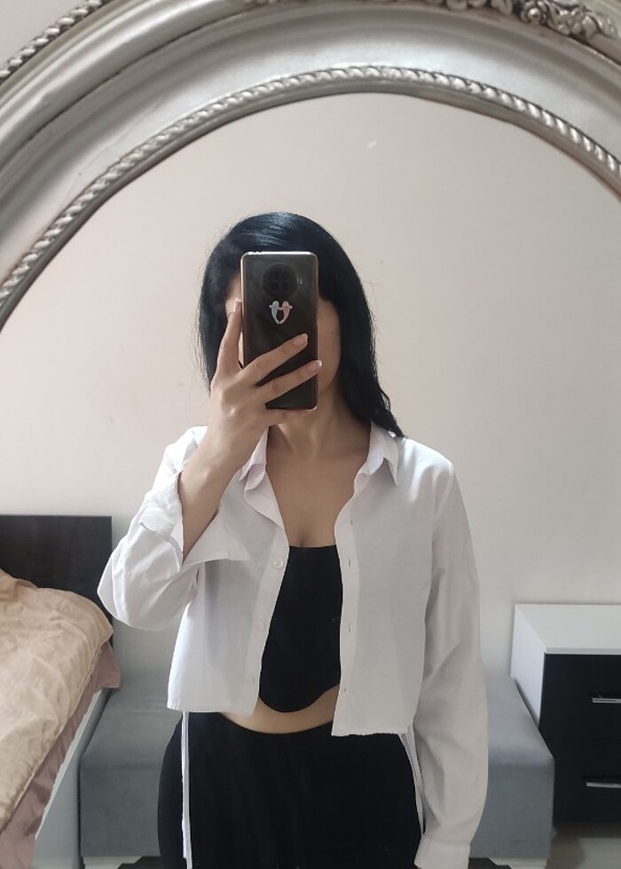 Bershka beyaz gömlek - Görsel 2