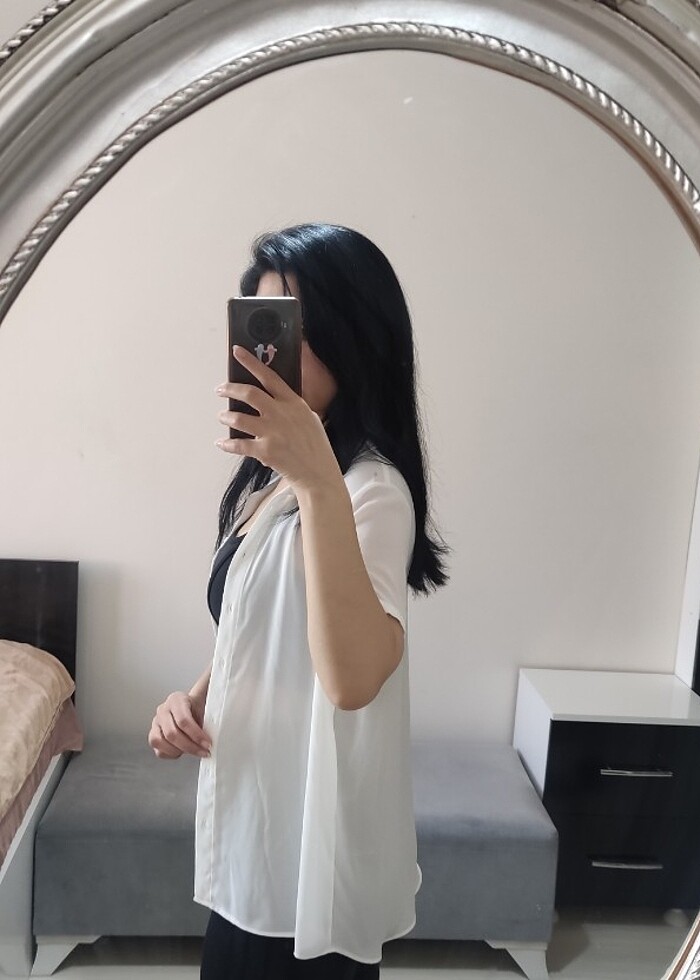 Mango beyaz gömlek  - Görsel 3