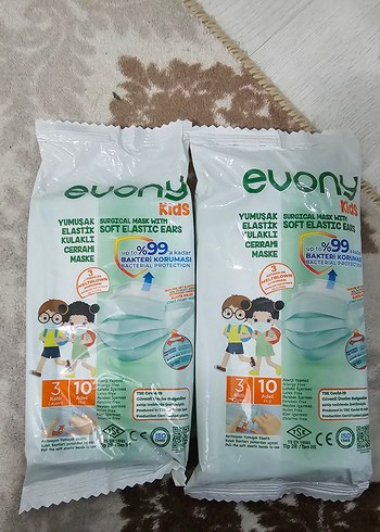 Evony Kids Pastel Yeşil Cerrahi Maske - Görsel 3