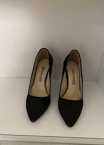 36 Beden Siyah Stiletto Topuklu Klasik Kadın Ayakkabı