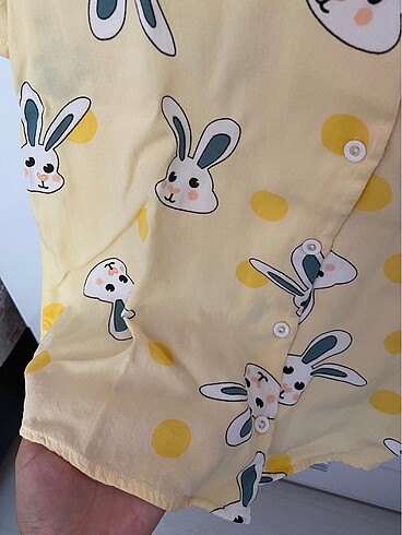 36 Beden Sarı pijama takımı