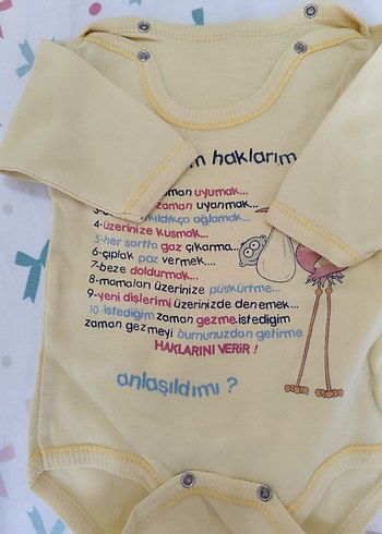 Bebek Erkek Pamuklu uzun Kollu Body zıbın - Görsel 3