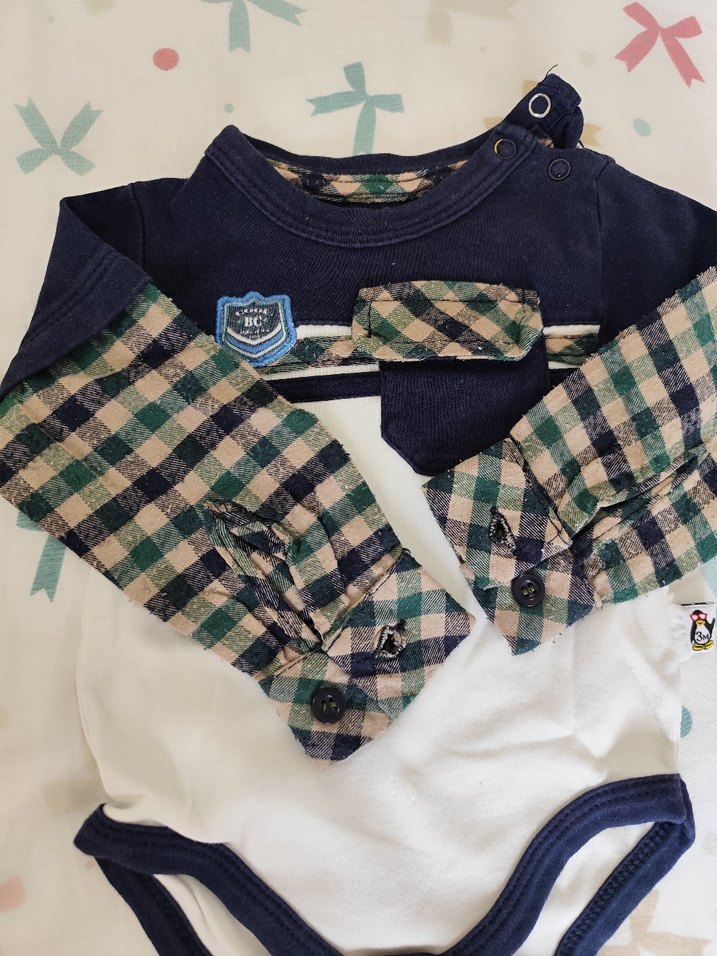 Bebek Erkek Pamuklu uzun Kollu Body zıbın - Görsel 4